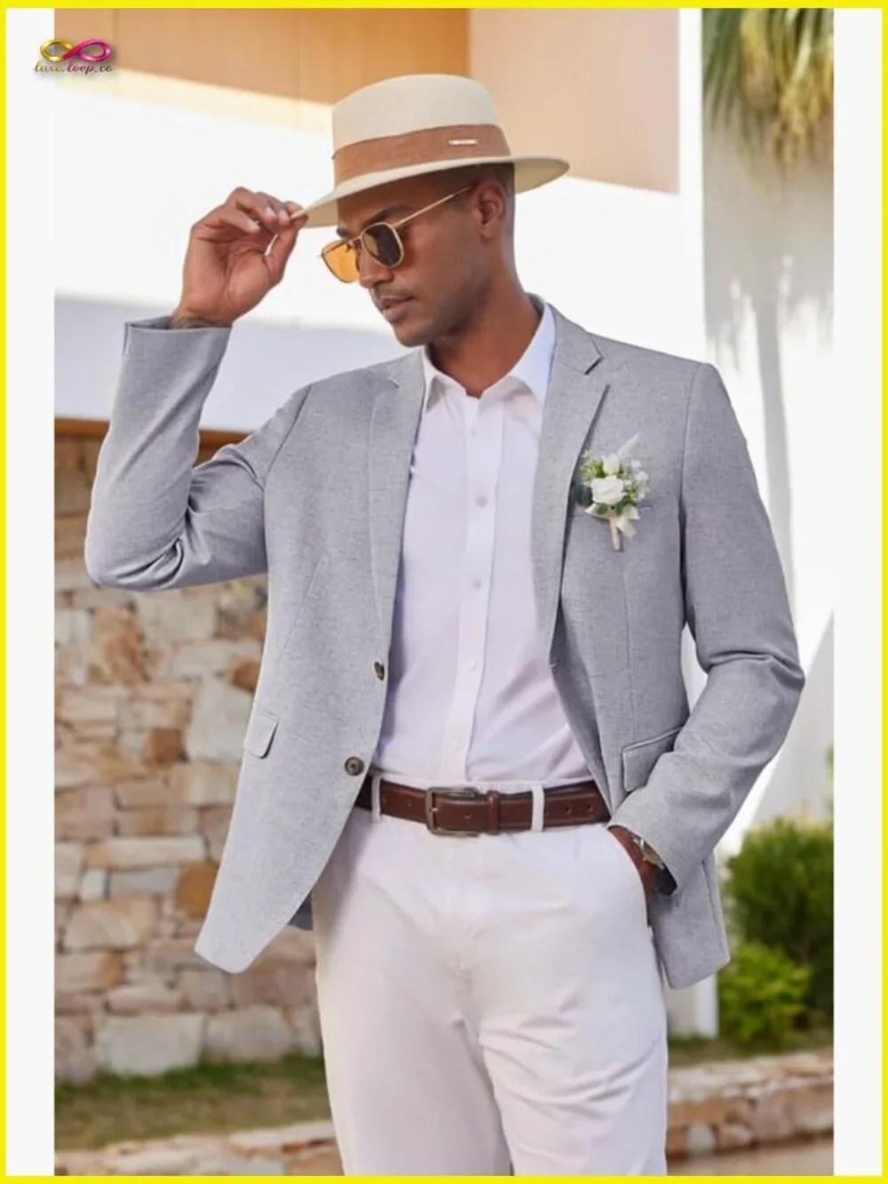 Lightweight Linen Blazer Classic Tailored Fit Business Casual Sport Coat - Picture 2 of 7